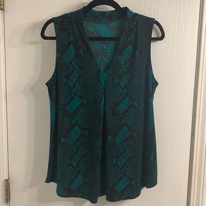 Sleeveless Snake Print Top